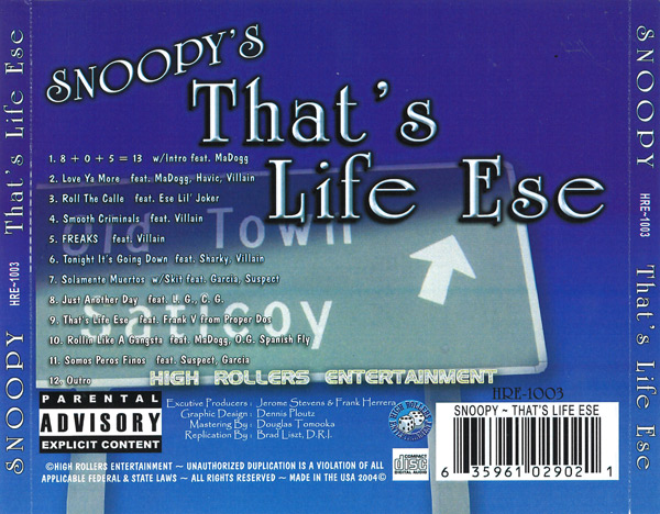 Snoopy - That's Life Ese Chicano Rap